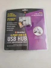 Stratitec~4 - Port~USB 2.0~USB HUB~USBM4EXT+ 6' Gold Plated Cable
