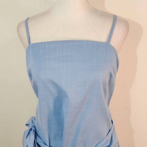 Blue Wrap Mini Sundress NWT Size XL 12 Shein Light Blue Wrap Dress - 第 3/9 張圖片