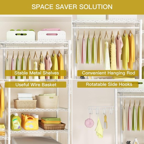 Over the Washer and Dryer Storage Shelf for Hanging Towels and Drying Clothes - Picture 15 of 23