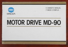 MINOLTA MOTOR DRIVE MD-90 INSTRUCTION BOOK/165795