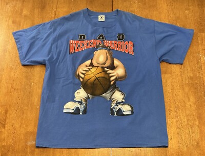 Vintage Dad Weekend Warrior Basketball T Shirt XL Cartoon