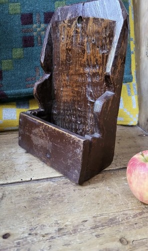 A Super Small Primitive Hanging Shelf Niche Spill Holder Folk Art - Picture 5 of 6