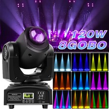 120W 8Gobo Moving Head Stage Lighting RGBW LED DJ DMX Beam Spot Club Party Light