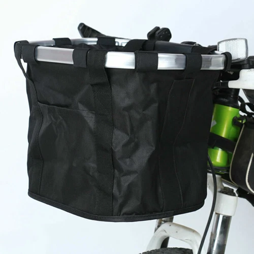 Bicycle Front Basket Bike Handlebar Pet Dog Cat Carrier Bag Collapsible Folding - Picture 3 of 14