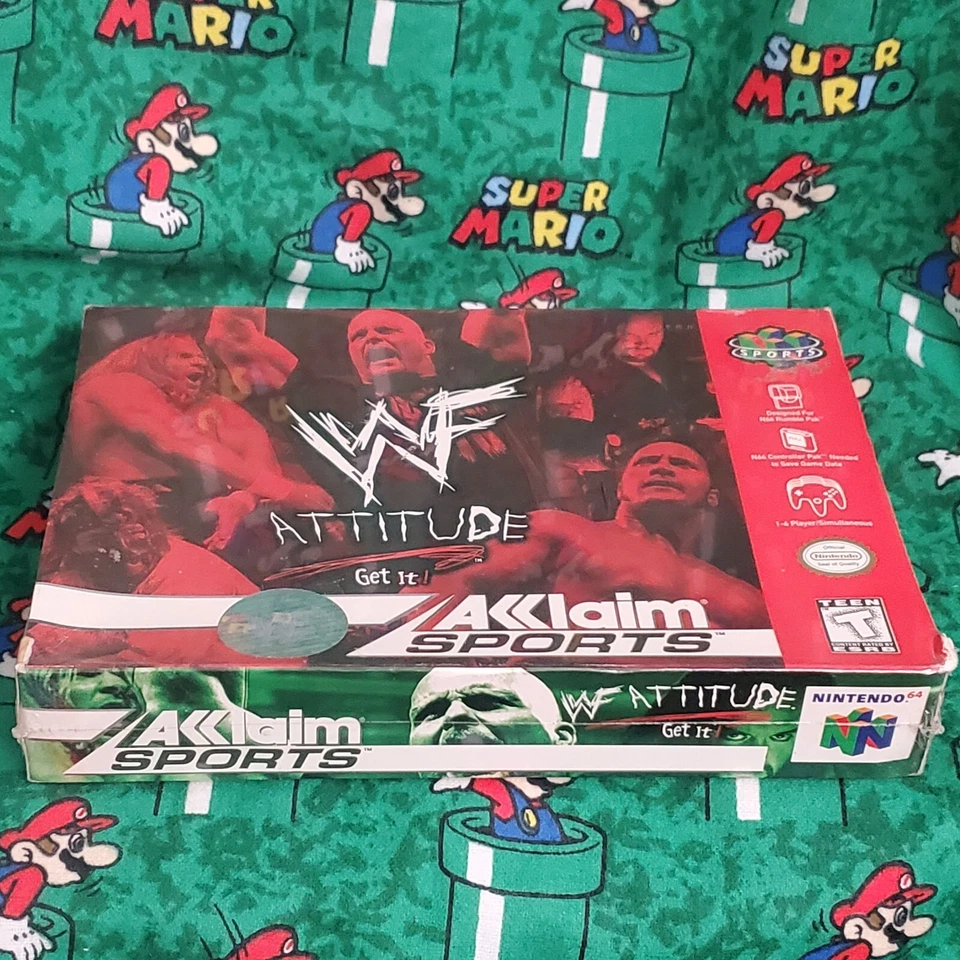 WWF Attitude Nintendo 64 N64 New Sealed Rewrap Store Display - Image 2 of 4