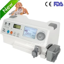 Vet LCD Injection Infusion Syringe Pump Audible Visual Alam KVO +Drug Library