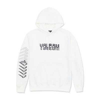 Volcom Men's Cement Pullover Hoodie Fleece Sweatshirt, Off White Heather, XL