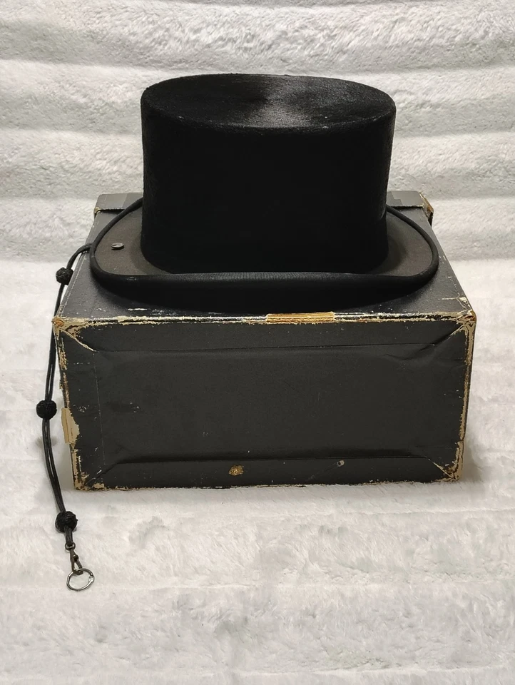 Винтажная антикварная шапка-бобр для верховой езды одежда для верховой езды сделано в Голландии 21 дюйм - Изображение 2 из 4