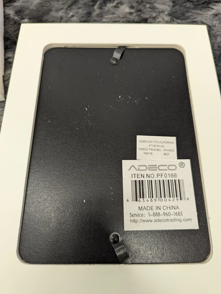 Adeco 5x7 White Wood Decorative Hinged Table Top Desktop Vertical Picture Frame - Image 4 of 4