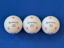 Rare!-3 Used 3A Taylormade TP5 & TP5x LA Summer  Commemorative Pix Golf Balls