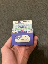 1985 Games 67246 Milk Carton Dice (Bert Blueberry) Fruit Meadows Kawaii Cat Dice