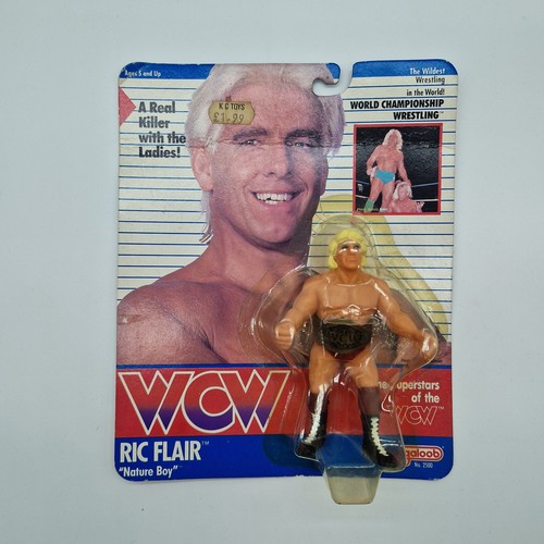 Rare Ric Flair WCW Galoob UK Variant MOC Wrestling...
