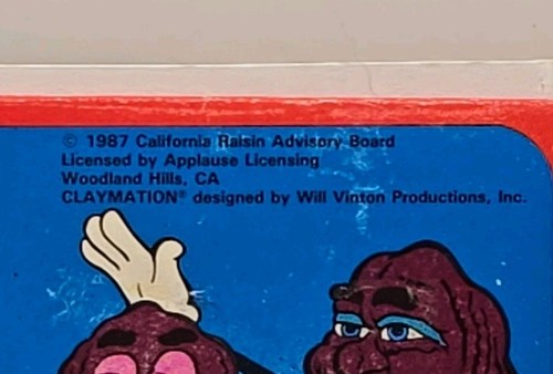 The California RAISINS Puffy Stickers STICK-ONS & Car Air Freshener Vintage 80's - Picture 9 of 13