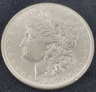 1887 MORGAN SILVER DOLLAR, ESTATE SALE, COLLECTABLE, VINTAGE, BU, BEAUTIFUL 0136