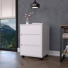 Vienna Three Drawers Filing Cabinet,  Roller Blade Glide