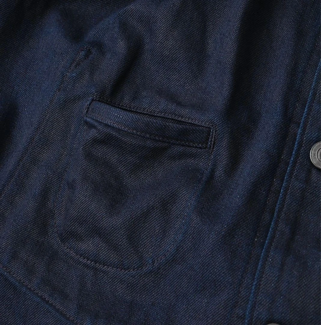 45R 45rpm Dark Indigo Denim Blouson 908 Jacket Light Weight Denim Cotton MINT image 9