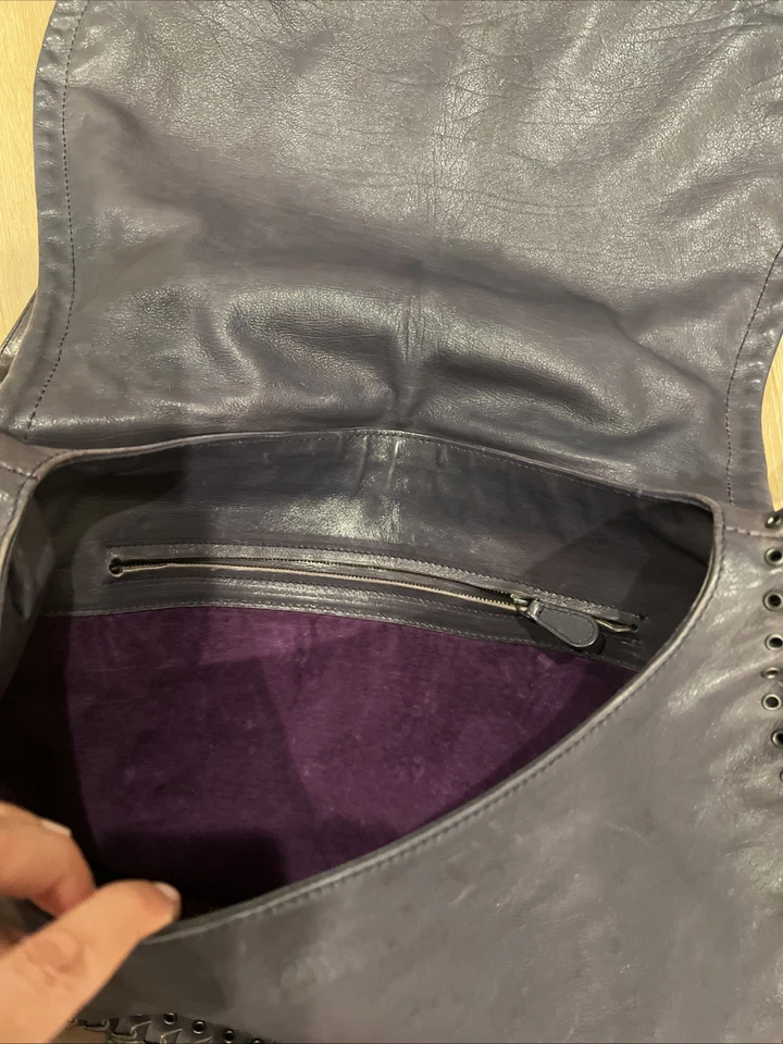 Bolso Bandolera Bottega Veneta Púrpura Oscuro Bolso de Cuero Mediano/Grande. ¡Reducido $! Foto 4 de 4