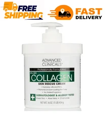 Advanced Clinicals Spa Size Collagen Skin Rescue Lotion {16 Oz} [454g] free ship