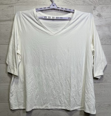 amazon essentials Womens Plus Size 5X 3/4 Length Sleeve T-Shirt Top