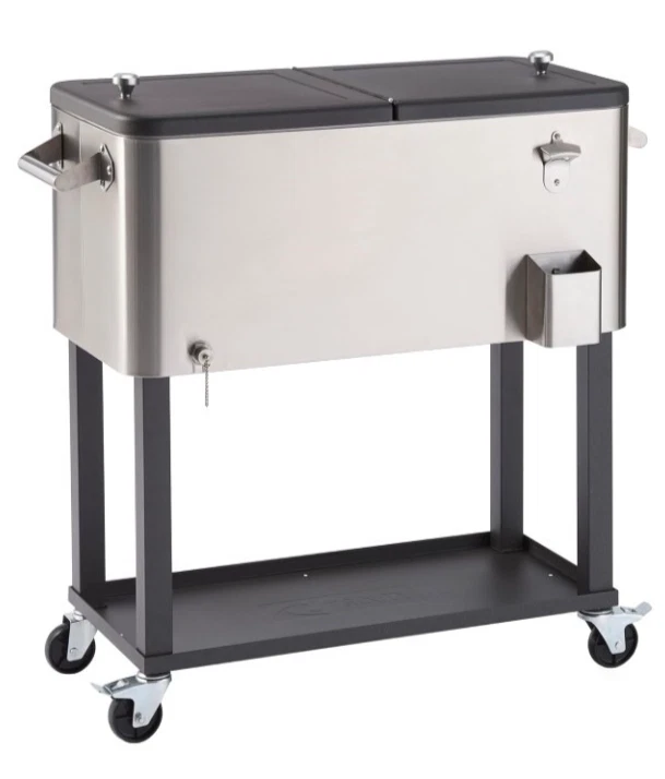 NEW TRINITY Stainless Steel Beverage Cooler and Ice Chest with Wheels and Prote
Opens in a new windo