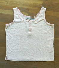 Women s Vintage Basic Editions Pink Ribbed Bu...