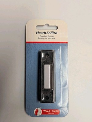 Heath Zenith Wired Black Doorbell Push-Button 18000104 Heath Zenith 18000104