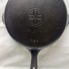Griswold 724 M No.5 Grooved Handle Skillet-Restored Condition Sits Flat