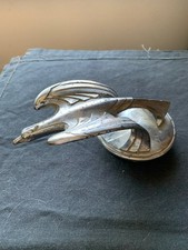 Antique 1930s Chevrolet Eagle Hood Ornament Radiator Cap Chrome Metal