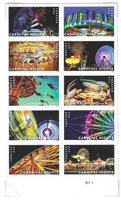 Scott #5855-64 Carnival Nights Block of 10 MNH