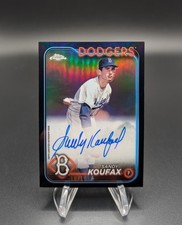 2024 Sandy Koufax Topps Chrome /10 Black Refractor Auto