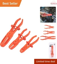 3-Pack Hose Clamp Pliers Nylon Red Fuel Line Brake Radiator Coolant Tools