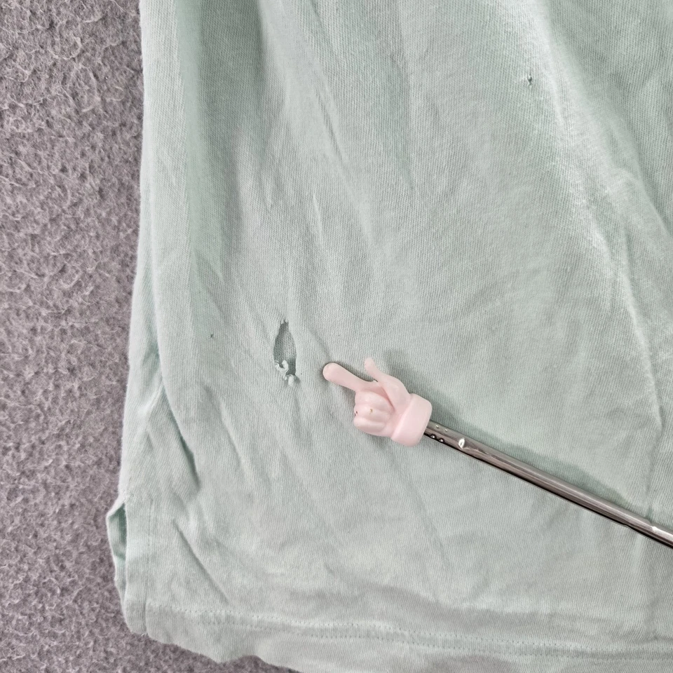 Camisa Victoria's Secret ROSA Mujer S Verde Lentejuelas Logo Parche Bolsillo Universitario LEER Foto 3 de 4