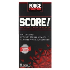 Force Factor SCORE! Premium Libido Enhancer - 76 Capsules - Exp 12/28