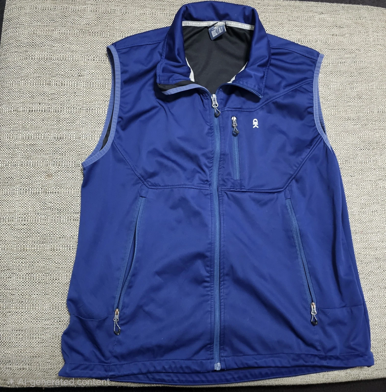 Little Donkey Andy Softshell Vest Men's XL Blue Full Zip Hiking Outdoor