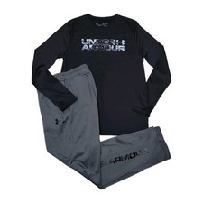 Under Armour Youth Medium 10-12 Fleece Pants  Long Sleeve Logo T-shirt Outfit