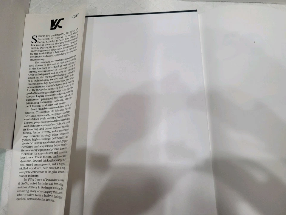 50 Years of Innovation Kulicke & Soffa HC 2002 Jeffrey Rodengen Write Stuff Ent — 第 3/4 张图片
