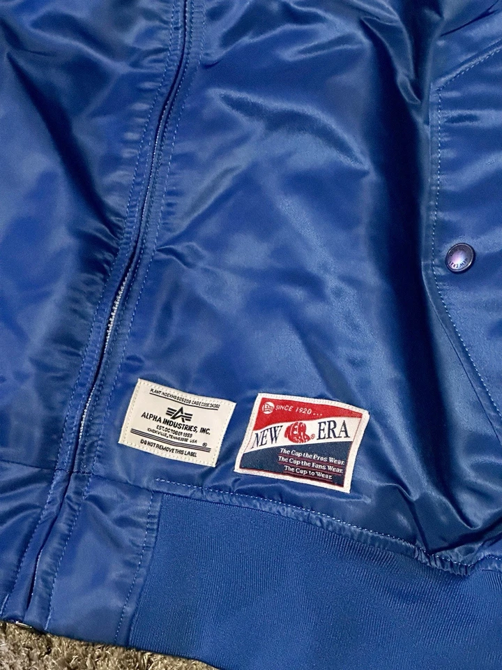 Alpha Industries x Brooklyn Dodgers Men’s Hooded Bomber Jacket XLG - Image 3 of 4