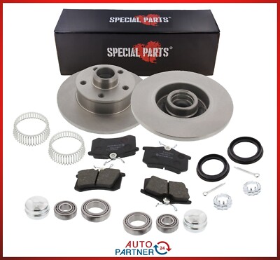 Bremsscheiben Beläge für VW GOLF 3 VR6 GTI Radlager 5 Loch Hinterachse Bremse HA