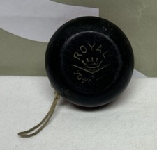Vintage Wooden Yo-Yo Royal Black  Red Wood