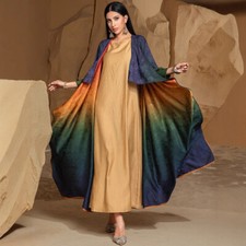 Abaya Women Cardigan Long Dress Dubai Open Kaftan Muslim Robe Evening Kimono