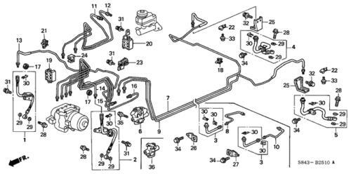 Tubo de freno para Honda (N/P 46376-S84-A50)