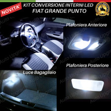 KIT LED INTERNI LUCI ABITACOLO PER FIAT GRANDE PUNTO ANT. + POST. + BAGAGLIAIO