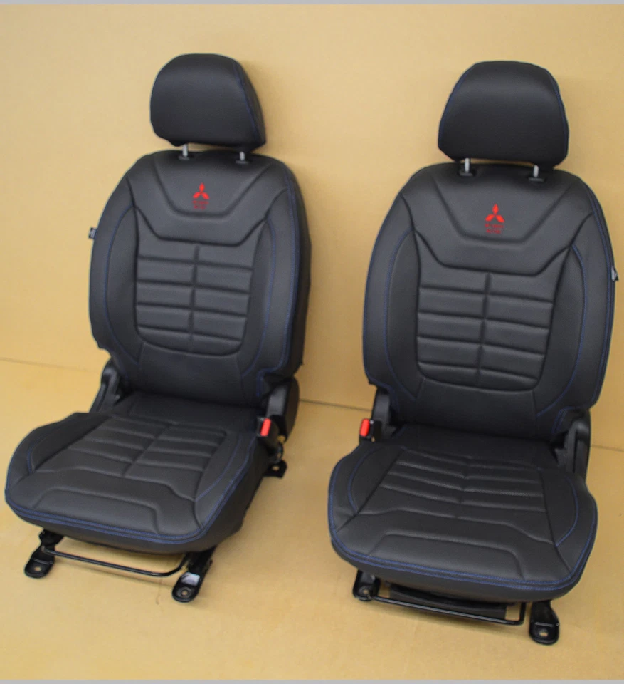 Fundas de asiento a medida con aspecto de cuero impermeables réplica Mitsubishi L200 Barbarian Foto 3 de 4
