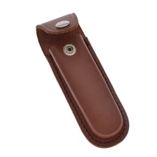 Leather Sheath Pocket Folding Knife Multi Tool Case Pouch Holster Brown New #JP