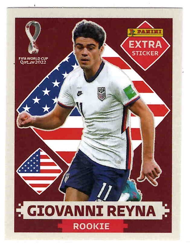 Panini Qatar World Cup Extra Sticker 2022 Rookie Giovanni Reyna