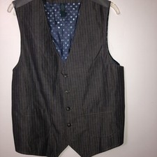 Perry Ellis Men Vest Slate Principles Business Work Dinner Vest reg 79.50 Sz M