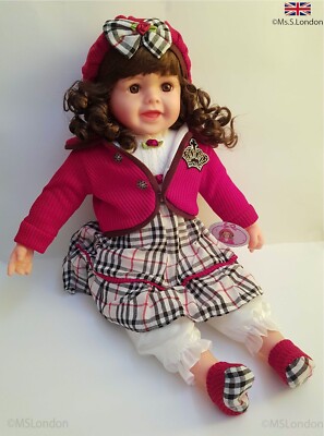 Big Reborn Baby Dolls 60cm Soft body Hair Beautiful Toddler Girl