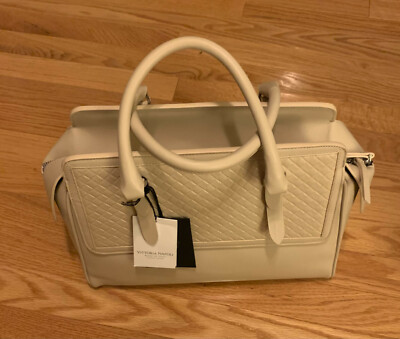New Vittoria Napoli Women Venise Beige Piuma Leather Bag