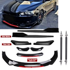 For Mitsubishi Lancer Front Rear Bumper Lip Spoiler Splitter Body Kit Side Skirt For Mitsubishi Lancer Front Rear Bumper Lip Spoiler Splitter Body Kit Side Skirt