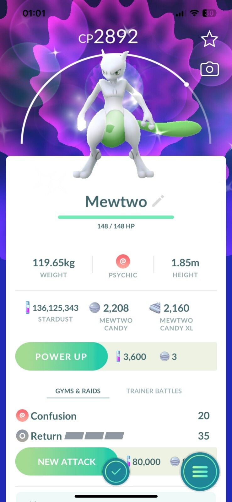 Pokémon GO Shiny Mewtwo - Mini Account (Read Describe) - PoGoFighter